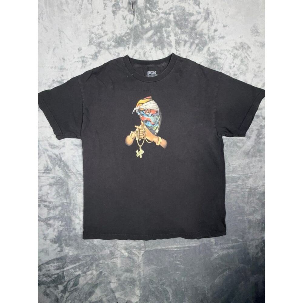 DGK Mens Graphic‎ T-Shirt XL Black Praying Hands Skate Streetwear Short Sleeve